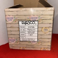 Rare precious moments miniature tea set By enesco country lane/1997/In Box