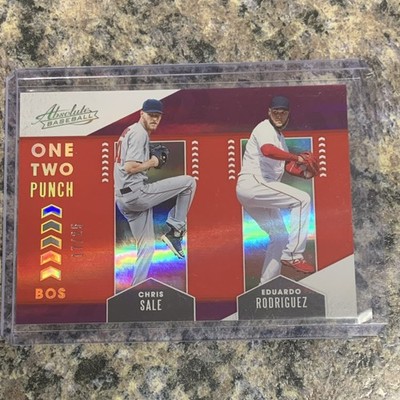 Panini Absolute 2020 One Two Punch Purple /25 Chris Sale Eduardo Rodriguez Red  