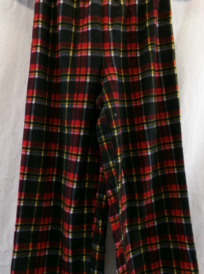 Parte inferior polar de pijama Faded Glory para niño rojo negro a cuadros M (8) 20"X21,5" - Usado en excelente estado Foto 3 de 4