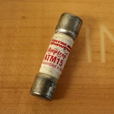 Gould Shawmut ATM15 Fuse, 15 Amp 600V Amp-trap - USED