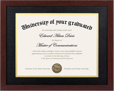 11X14 Diploma Frame Certificate Degree Document Frame with High Definition Glass