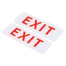 EXIT sign, 2pcs acrylic 9"x3" car sticker holder label, white