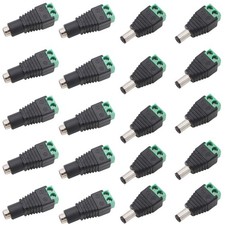 12V DC Plug 5.5mm x 2.1mm, 10 Pairs Power Connector Jack Barrel Adapter...