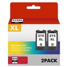 2 Pack PG-275XL Black Ink Cartridges for Canon Pixma TS3522 TR4720 TS3500 TR4700
