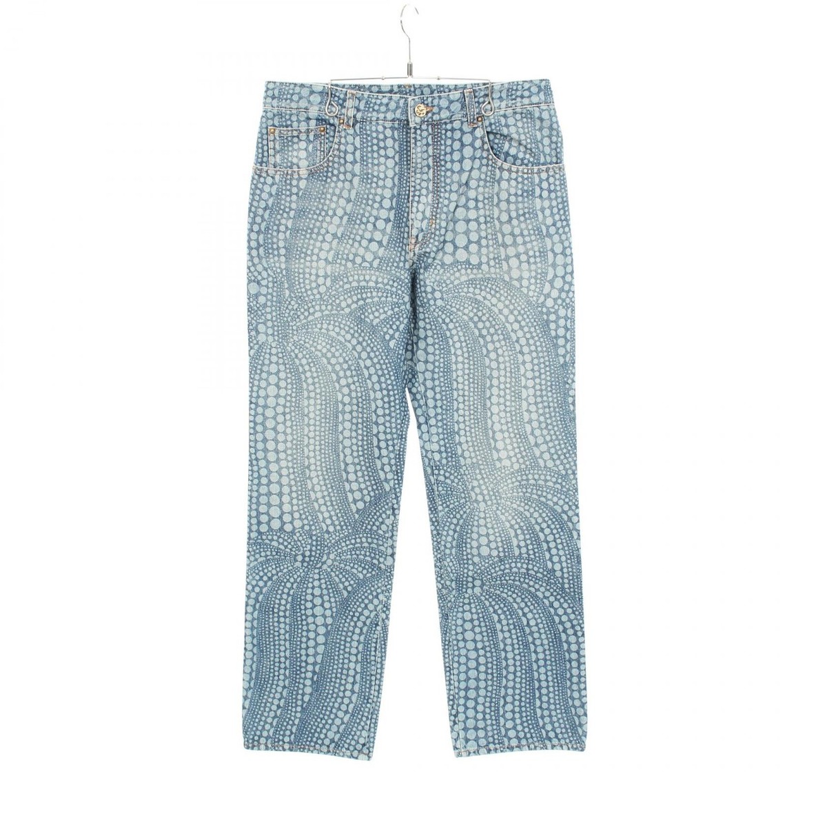 LOUIS VUITTON LV x YK Allover Pumpkin Denim pants cotton Blue #32