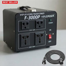 Voltage Converter Transformer 3000 Watt Heavy Duty Step Up 110V 220V Power Cord