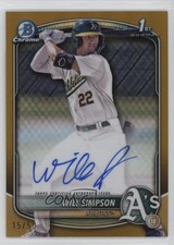 2025 Bowman Chrome Prospect Gold Refractor /50 Will Simpson #CPA-WSI Auto x2o