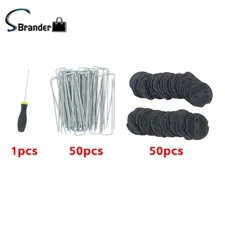 High Quality 50 Pcs 6 Inch Landscape Staples Plastic Fixing Gasket W/ Pick Hook