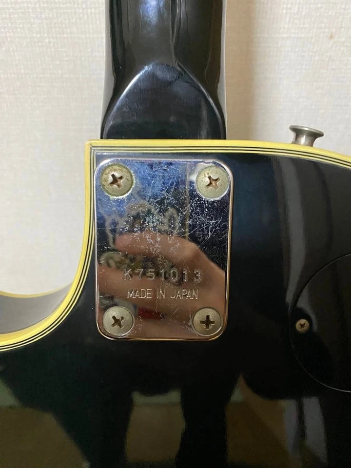 Электрогитара Greco Les Paul индивидуального типа 1975 черная сделано в Японии - Изображение 2 из 3