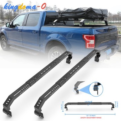 For 2020-2026 Jeep Gladiator Pairs Steel Cross Bars Truck Bed Rack Sport Bars