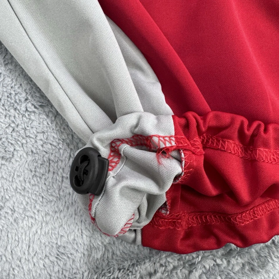 Pullover Saint Louis Cardinals 1/4 Cremallera Hombres XL Rojo Gris Manga Corta Pájaro Murciélago Foto 2 de 4