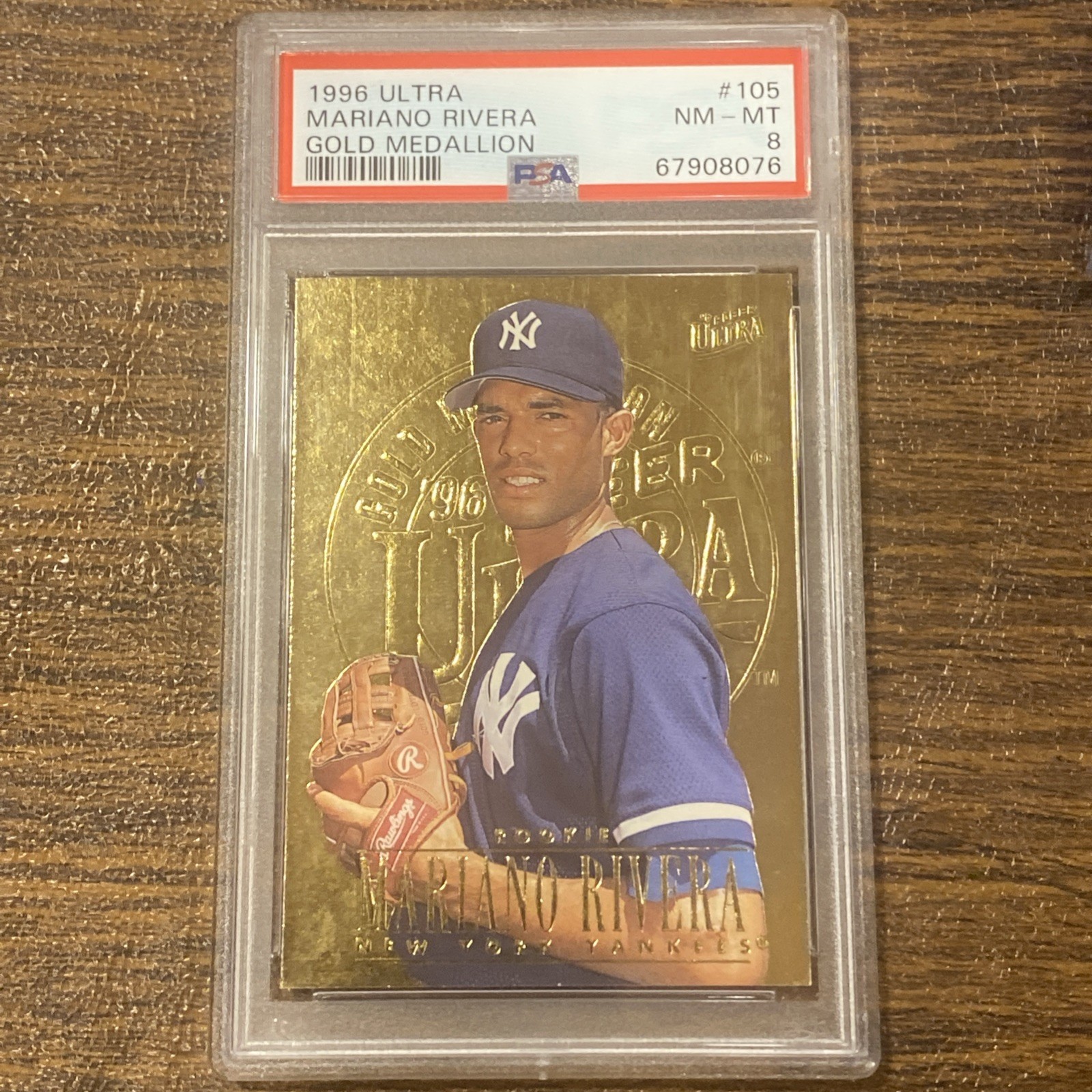1996 Fleer Ultra Gold Medallion #105 Mariano Rivera Rookie PSA 8 NM-MT Yankees 