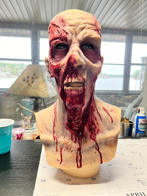 Professional Zombie Prosthetic Full Head Mask & Full Severed Arm - Cinematic SFX