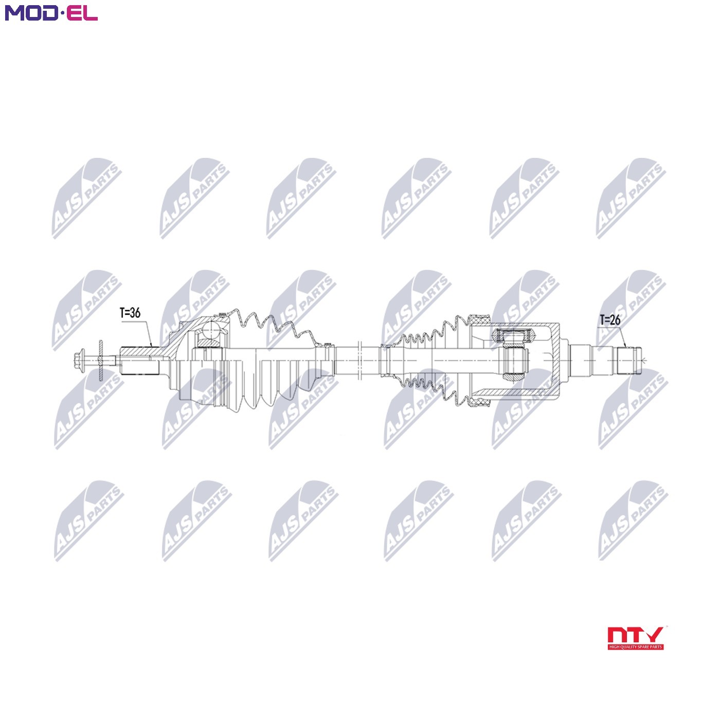 Front Left NTY NPW-DW-073 Drive Shaft for LYNK & CO - Image 9