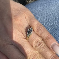 Saphir Diamant Ring 585