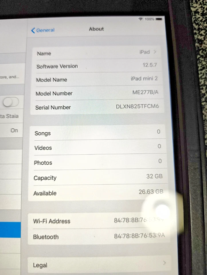 Apple iPad Mini 2nd Gen - 32GB - Black WiFi (iOS 12.5.7) A1489 - Image 3 of 4