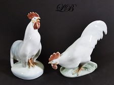 Royal Copenhagen Paar Hähne, Figuren Hahn und Henne # 1126 & 1127  DENMARK