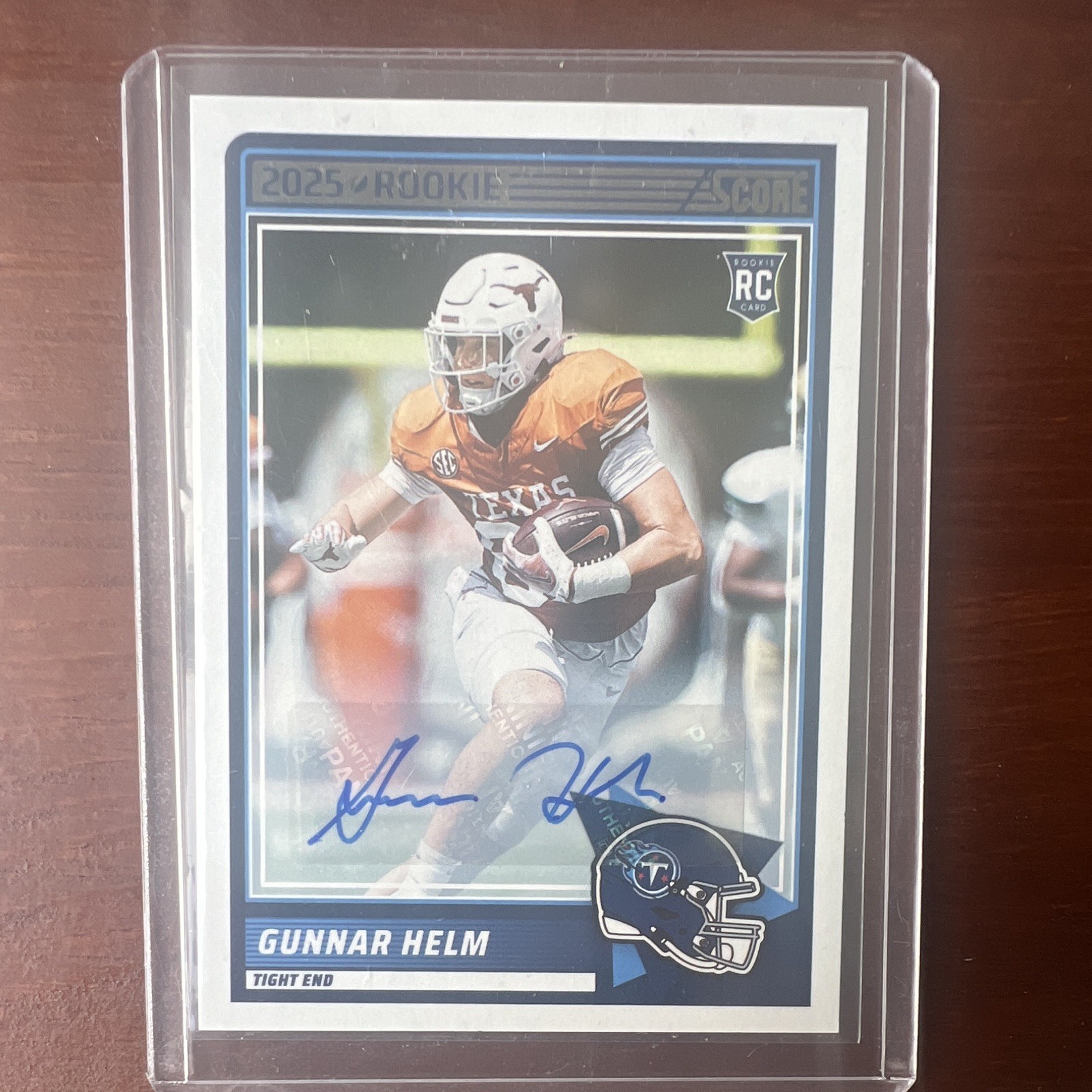 Panini Score 2025 Gunnar Helm Tennessee Titans RC Rookie Auto Autograph #99