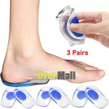 Heel Pain Relief Plantar Fasciitis Cushion Gel Support Insoles Shoe Pad Cushion