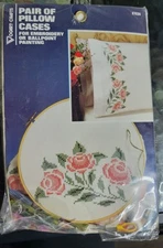 Vogart Crafts Pair Pillowcases For Embroidery Or Ball Point Painting New