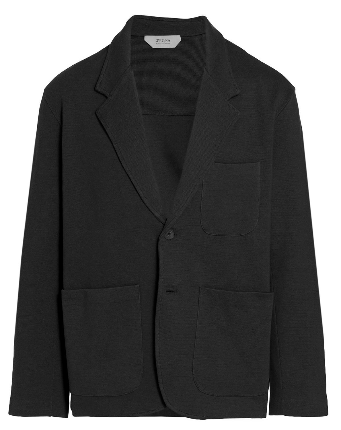 Z Zegna Мужской хлопковый блейзер Milano Stitch среднего черного цвета - 795 новозеландских долларов