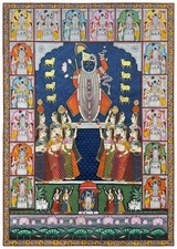 Hand Painted Shrinathji Pichwai Painting | Size 3x5 | Well Detailed Painted