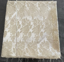 Floral Gold Satin Jacquard Brocade Fabric   60" Wide x 1.30 Yards