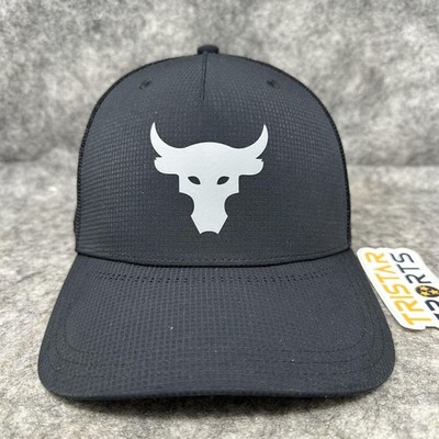 sakana Project Rock Hat Cap Snap Back Mens Black Workout Training