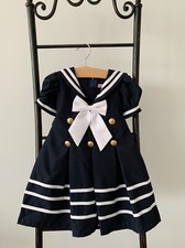 Toddler Sailor Dress Navy White Size 24M, 2T and 4T