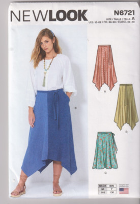 6721 NEW LOOK - SKIRT w Pointed Gores - Sz 10/12/14/16/18/20/22