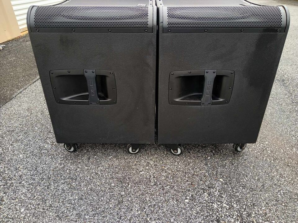 QSC KW181 CK181 POWERED ACTIVE 18" 1000W SUBS SUBWOOFER PAIR WITH COVERS eBay