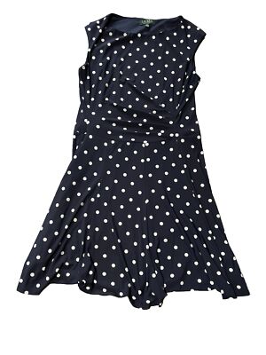 Lauren by Ralph Lauren Women's Polka Dot Jersey Dress (16, Lighthouse Navy) | eBay Lauren by Ralph Lauren Women's Polka Dot Jersey Dress (16, Lighthouse Navy) | eBay