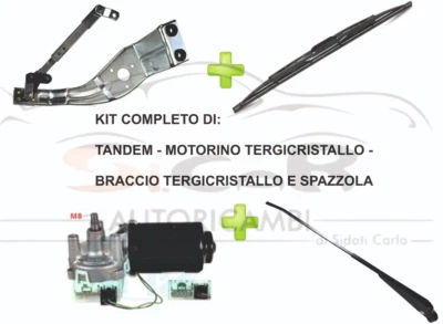 KIT MOTORINO TERGI +TANDEM + BRACCIO TERGICRISTALLO E SPAZZOLA PER FIAT PANDA - Bild 1 von 4