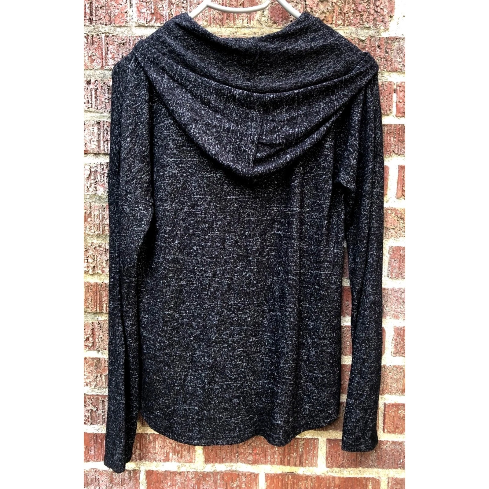 VETEMENTS Felpa con cappuccio NFL Team Apparel Seattle Seahawks nera Heather alta bassa ragazza taglia XL