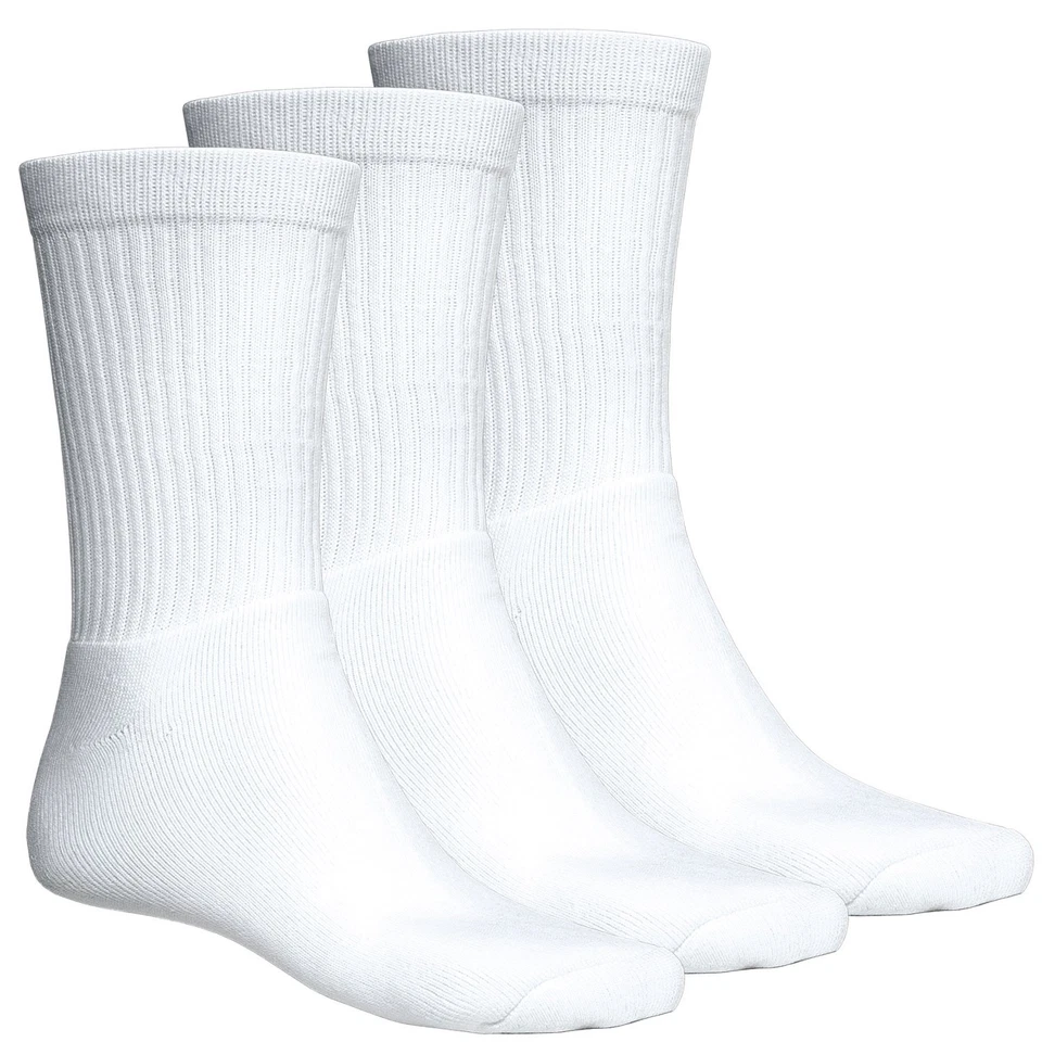 3-12 Pairs Mens Mix Sports Athletic Work Crew Cotton Casual Long Socks Size 9-13 - Image 3 of 4