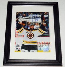 TIM THOMAS AUTOGRAPHED 8X10 COLOR PHOTO (FRAMED & MATTED) - BOSTON BRUINS!