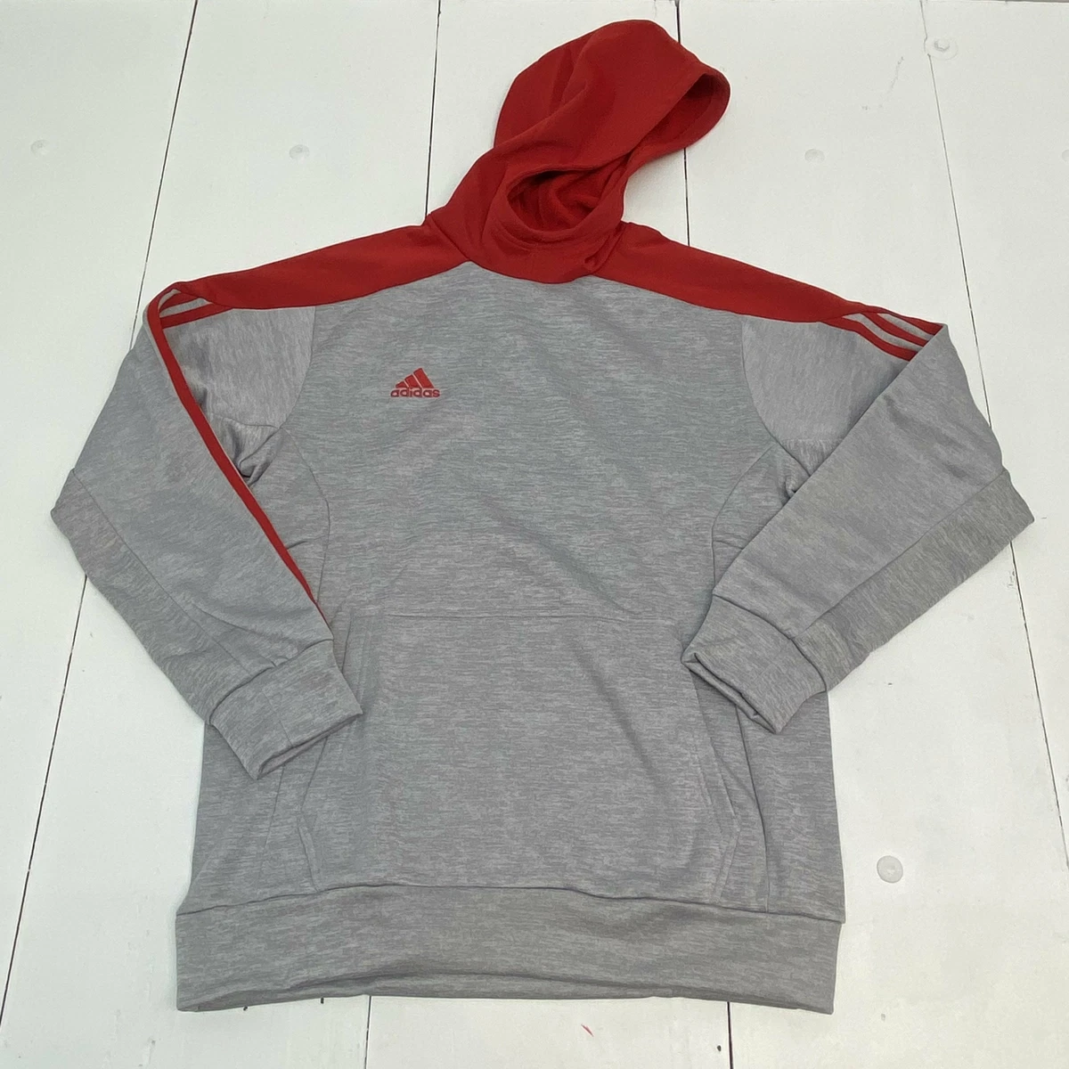 Red and grey adidas hoodie new arrivals