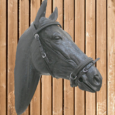 Pony bridle with rhinestones, HKM snaffle bridle, Black