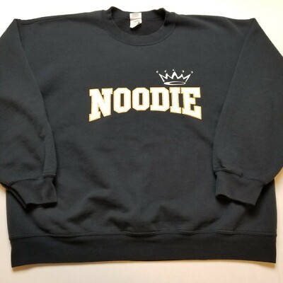 Noodie Sweatshirt Mens XL Black Crewneck Pullover ♡74 | eBay