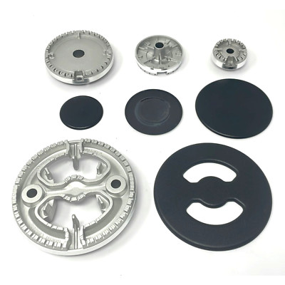 Ricambi Fornelli Set 4 Bruciatori Per Cucina Con Piattelli Spartifiamma - Tripla Corona, Grande, Medio E Piccolo - Ricambi Non Originali Bruciatori Cucina Ricambi - Foto 2