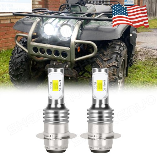 For Yamaha Big Bear 350 YFM350FW 4x4 1987-1999 - LED Headlight Bulbs White - Bild 1 von 13