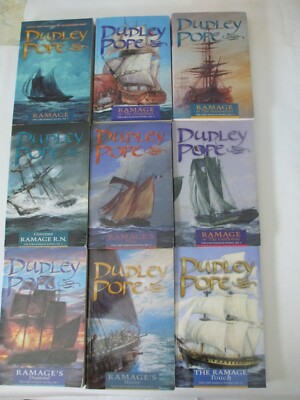 Lord Ramage naval adventure lot of 9 Dudley Pope 1-8 10