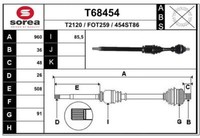 EAI Antriebswelle Vorne Rechts Passend FüR Ford Focus II Da_ HCP DP T68454