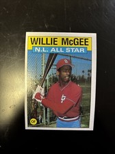 1986 Topps St. Louis Cardinals Card #707 Willie McGee AS Combined Shipping