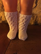 VETEMENT POUR POUPEE MODES ET TRAVAUX : CHAUSSETTES - FAIT MAIN