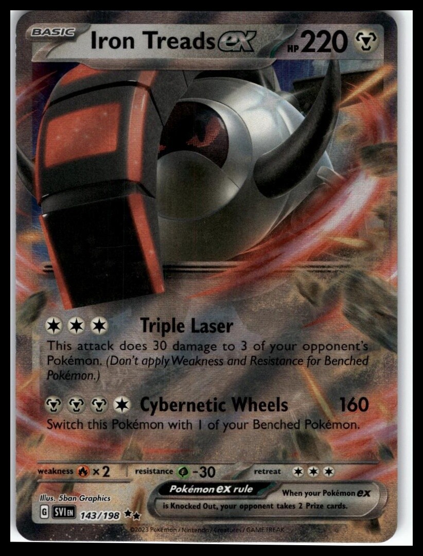 Iron Treads ex #143/198 SV01: Scarlet & Violet Base Set Pokemon Card
