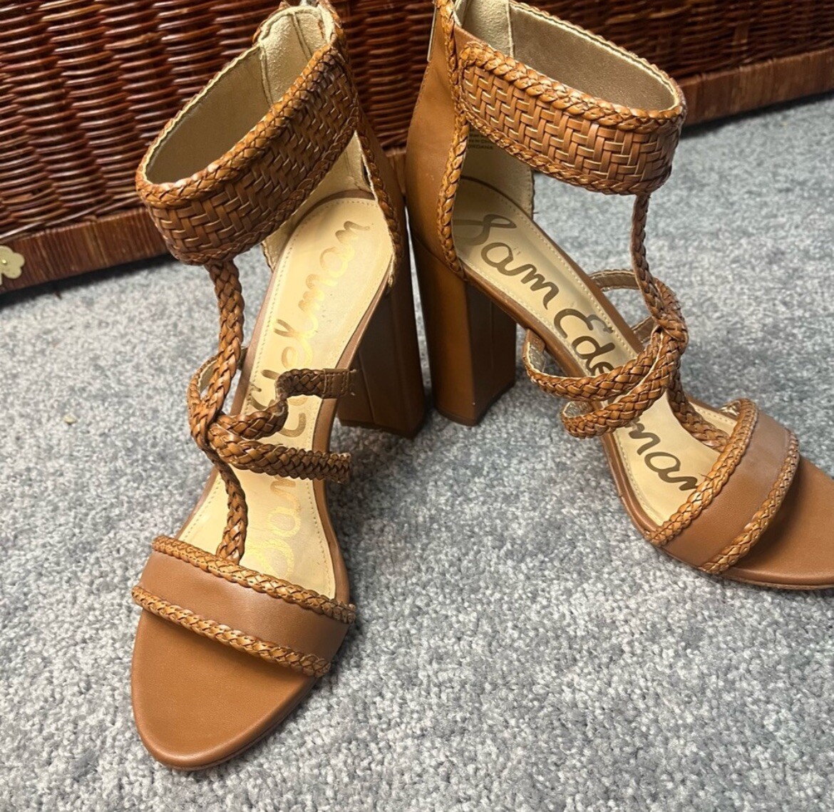 Sam Eldeman Brown High Heel Sandals - image 4