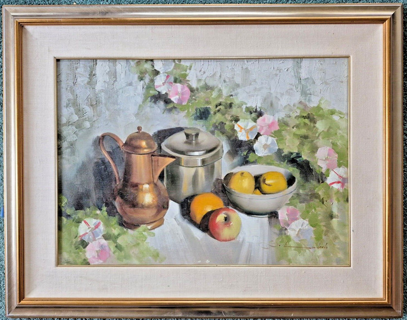 SPARTACO LOMBARDO (Italy b. 1958), Oil / Linen, Still Life, Contemporary Realism