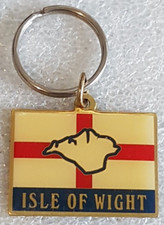 Vintage Isle Of Wight Map Keychain