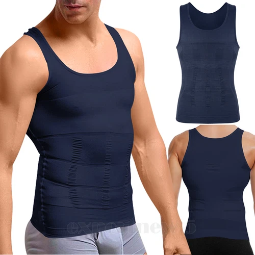 Chaleco corrector de postura modelador corporal adelgazante para hombre Camisa de compresión abdominal Prendas para el torso - Imagen 11 de 15